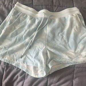 Stars Above Cozy Blue Tie Dye Shorts